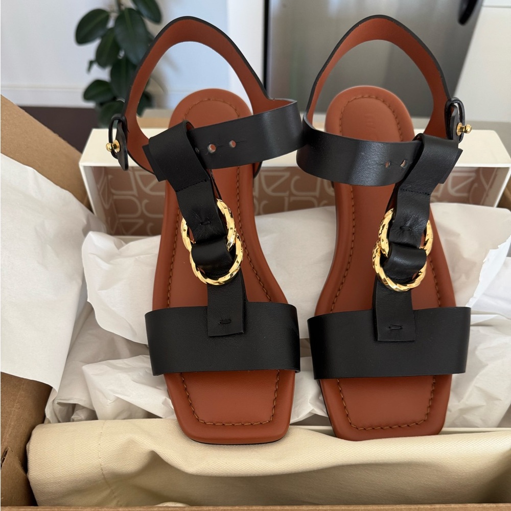 Ulla Johnson Mimi Ring Sandals in Black
